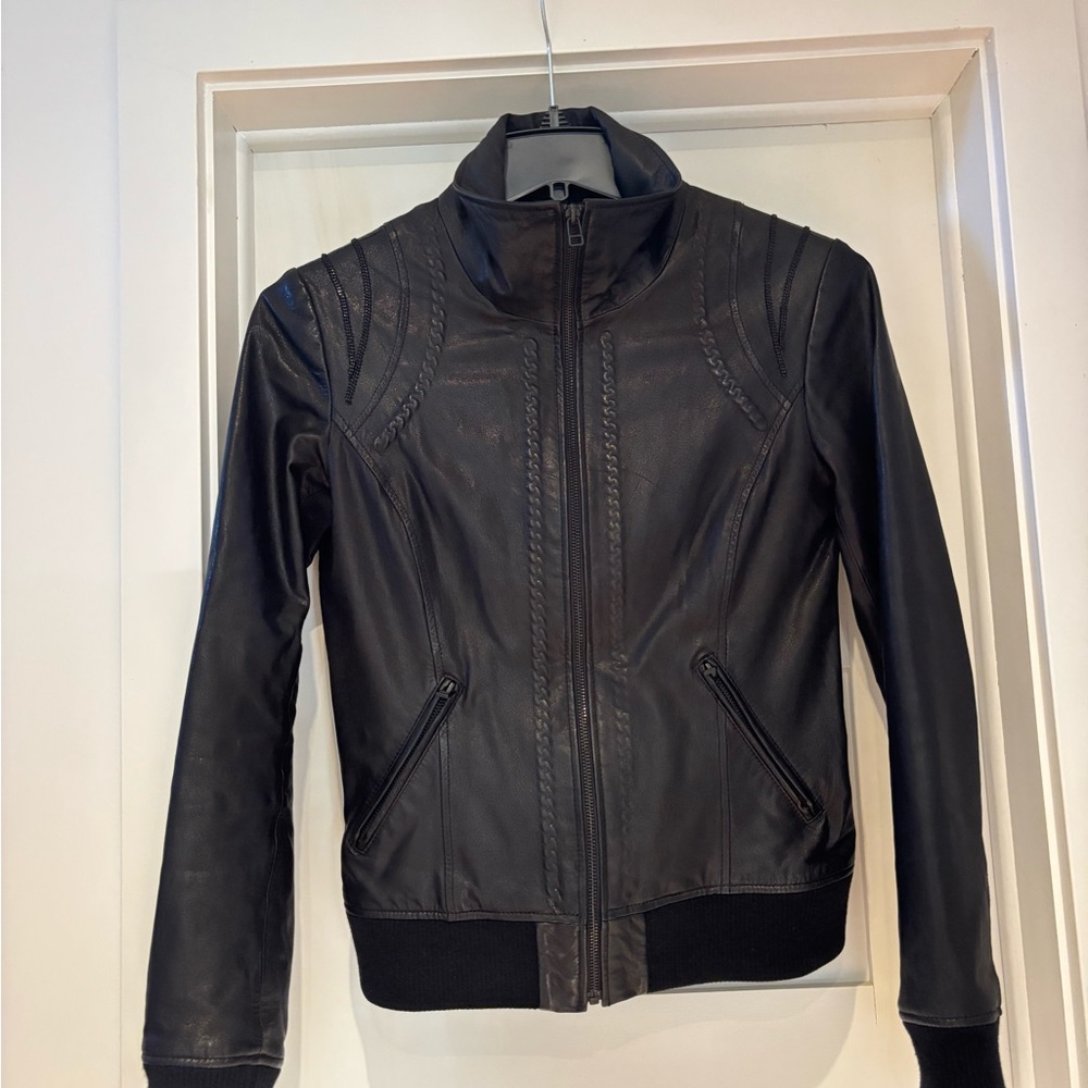 Link Women's Dark Leather Jacket
